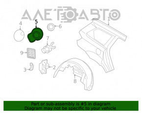 Dodge Journey 11-20 Fuel Door Housing Without Seal