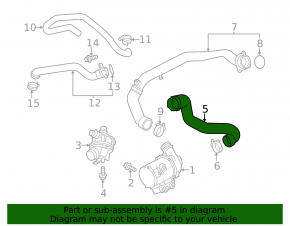 Cooling pipe from the pump intake BMW X5 E70 11-13 3.0
