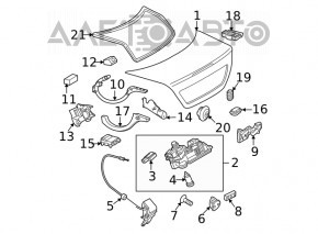 External trunk lid handle Mercedes W211 02-09 keyless