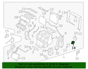 Infiniti FX35 FX45 03-08 heater motor actuator, right lower air mix