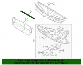 Upper radiator deflector for Kia Sportage 23-26 HEV