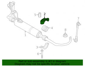 Front stabilizer mounting bracket upper right BMW 5 G30 17-23 for active stabilizer