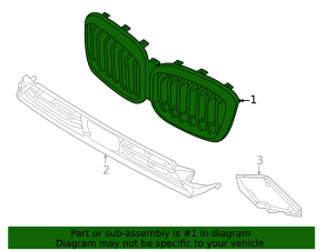 BMW X3 G01 22-24 Chrome Radiator Grille