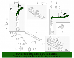 TV bar eyelash right Lexus ES250 ES300h ES350 19-