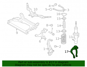 Front Left Shock Absorber Fork Infiniti Q50 14-20 AWD