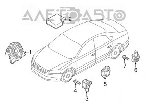 Airbag sensor door left VW Passat 20-22