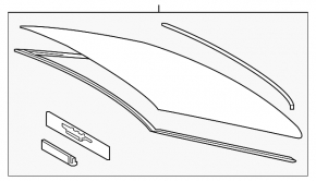 Lexus Hs250h rear window 10-12 sand, scratches