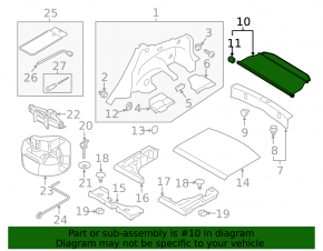Trunk curtain Subaru Impreza WRX GH 08-14 5d black