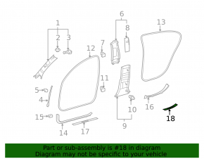 External rear left door sill plate for Lexus GS300 GS350 GS430 GS450h 2006-2011, chrome