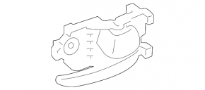 Lexus Hs250h 10-12 front inner door handle