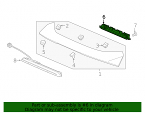 Honda Clarity 18-21 usa trunk lid number plate light bar