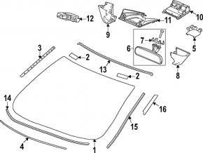 Honda Civic XI FE/FL 22-26 Interior Mirror Cover (3 Pieces)
