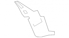 Rear right mudguard Nissan Versa Note 13-16 pre-restoration rear part