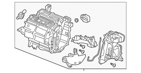 Heater housing bare left Acura ILX 13-18