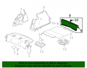 Honda Civic XI FE/FL 22-26 4D Black Trunk Door Trim