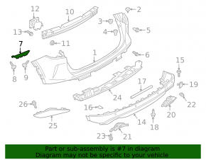 Rear bumper mount left Infiniti QX50 19- mount broken