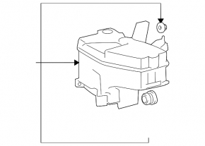 Washer reservoir Lexus LS460 LS600h 07-12 without headlight washer