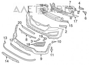 Left radiator grill bracket Hyundai Santa FE Sport 13-18
