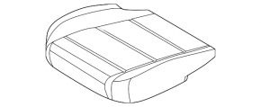 Nissan Murano 25-26 Platinum passenger seat cushion upholstery, dark gray and brown combined leather