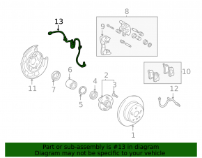 ABS sensor rear left Lexus RX300 98-03 AWD
