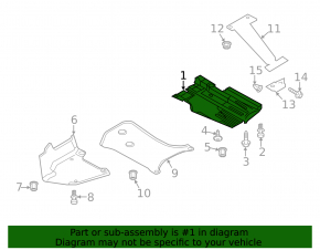 Bottom protection left Audi A4 B8 08-16