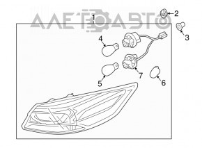 Light outer wing left Hyundai Elantra AD 17-18 prerest halogen, chipped corner