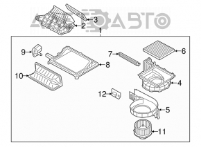 Heater fan motor for Hyundai Sonata 11-15