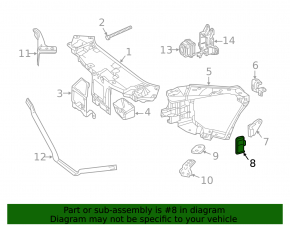 Left headlight mount Mercedes S-class W222 14-20