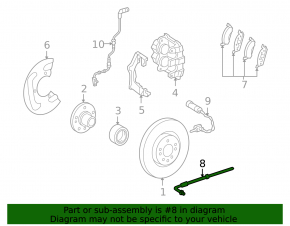 Brake hose front left Mercedes GLC 16-22