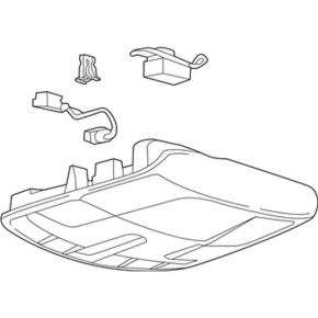 Ceiling light front Lincoln MKZ 17-20 under the sunroof, black