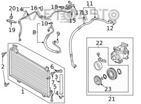Air conditioner tube compressor-heater Mazda 6 13-21 type 2