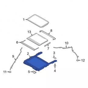 Hatch mechanism frame Ford Fusion mk5 13-20
