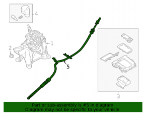 Automatic transmission cable Mazda CX-5 17-25