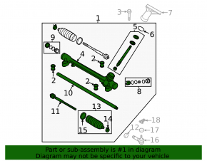 Steering rack Mazda CX-5 13-16