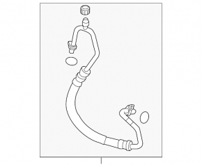 Air conditioning tube condenser-compressor Mazda CX-5 15-16 2.0, 2.5