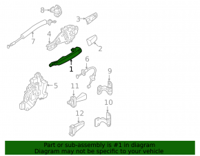 Keyless outer rear left door handle for Land Rover Range Rover Evoque 12-18