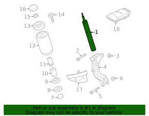 Front left shock absorber for Porsche Cayenne 19-26