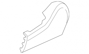 Jaguar F-Pace X761 17-20 passenger seat side trim, black, broken guide, scratches