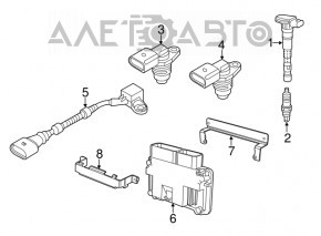 ECU block engine computer VW Jetta 11-14 USA 2.0