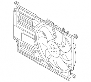 BMW 2 F44 20-24 radiator shroud diffuser assembly