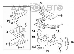 Lower air duct Lexus LS460 07-17