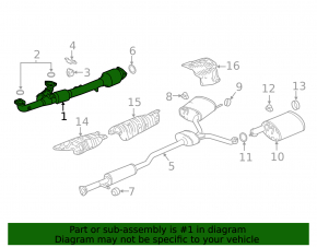 Intake pipe with catalytic converter Acura TLX 15-17 3.5 FWD
