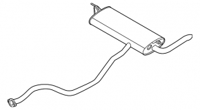 Rear muffler with barrel Nissan Sentra 20-24