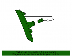 Left side reflector for Chevrolet Camaro 16-23
