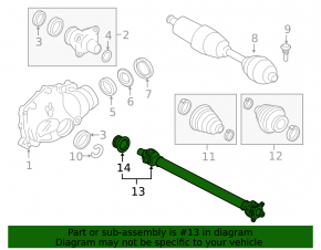 Cardan shaft cardan front BMW X3 F25 11-17