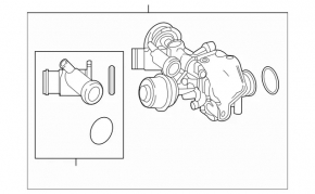 Water pump for Mercedes CLA 250 18-19 AWD