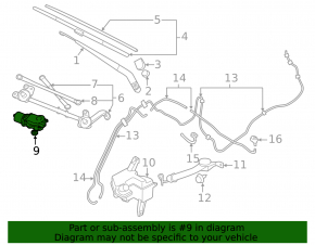 Nissan Leaf 11-12 front wiper motor