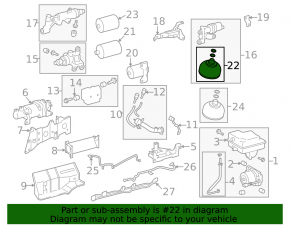 Rear left hydraulic accumulator for Lexus LX570 08-21