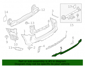 BMW X3 G01 22-24 Rear Bumper Lower Trim for Towbar, M Sport