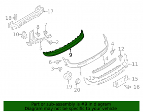 Rear bumper bare upper part Mini Cooper Clubman R55 11-14 rest